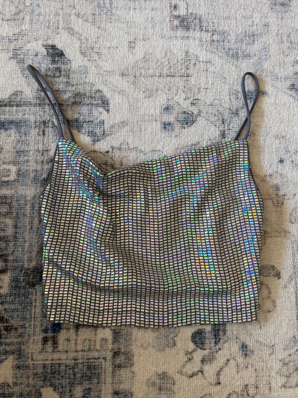 ROTATE Birger Christensen Silver Sequin tank